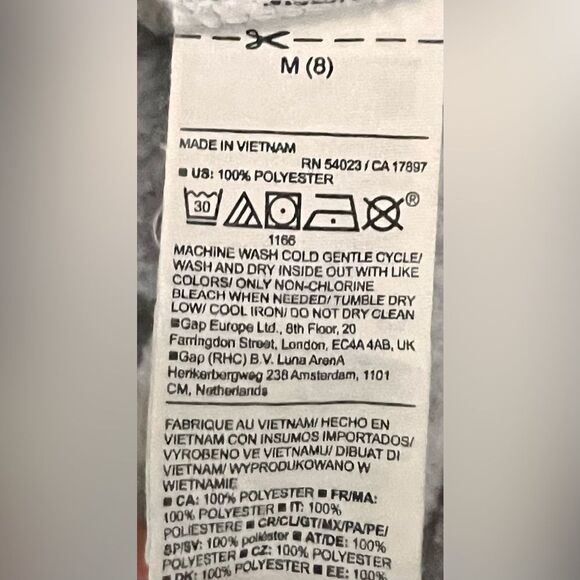 Old Navy Girls Loose Quarter-Zip Sweater-Knit Gray Pullover. 8. Youth Medium. - Picture 6 of 7